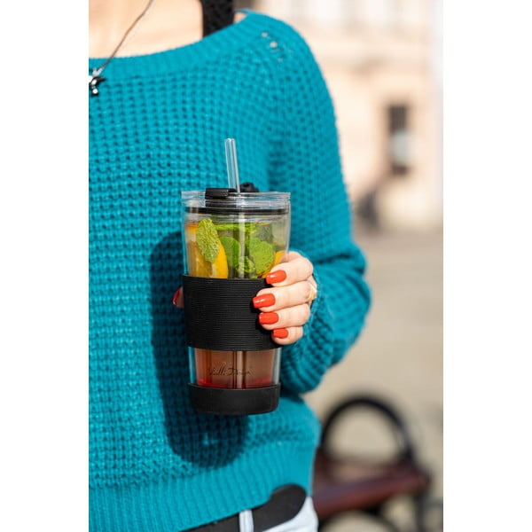 Černý termo hrnek 600 ml Fuori – Vialli Design-image-3