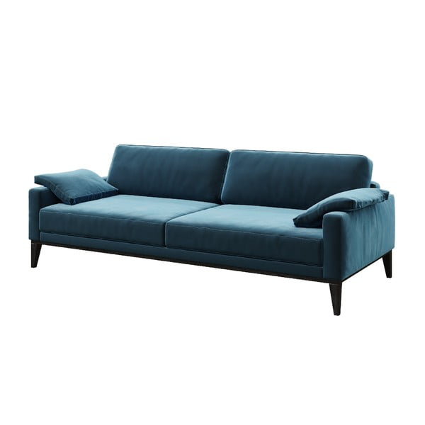 Modrá sametová pohovka MESONICA Musso, 211 cm-image-2