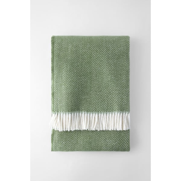 Zelený pléd s podílem bavlny Euromant Skyline, 140 x 180 cm