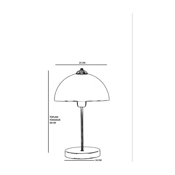 Stolní lampa ve zlaté barvě s kovovým stínidlem (výška 40 cm) Lungo – Opviq lights-image-3
