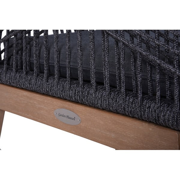 Šedá dřevěná zahradní židle Pomona – Garden Pleasure-image-3