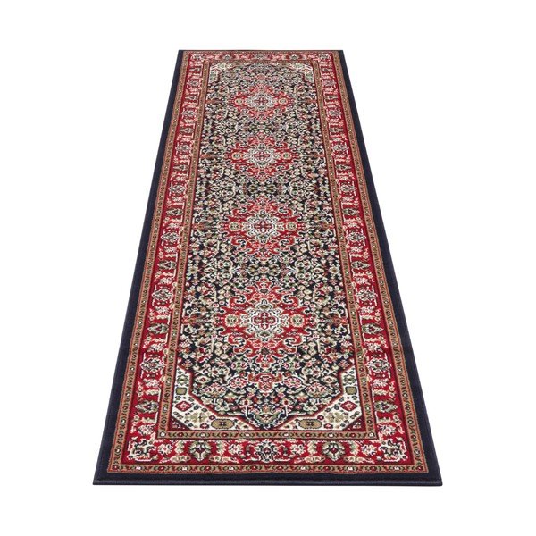 Červeno-modrý běhoun Nouristan Skazar Isfahan, 80 x 250 cm-image-2