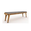 Lavice z dubového dřeva se světle šedým sedákem Retro - The Beds