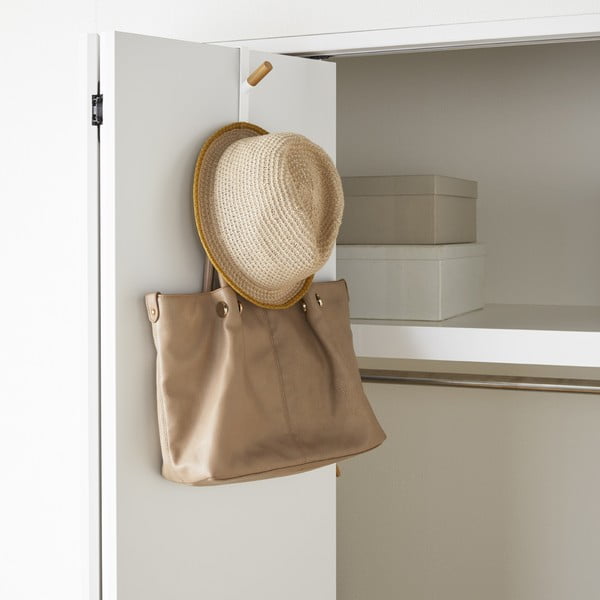 Bílý kovový věšák na dveře 1,5 cm Tower – YAMAZAKI-image-1