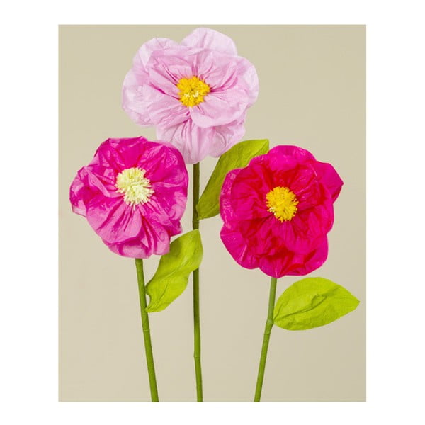 Sada 3 dekorativních papírových květin Boltze Rosalie