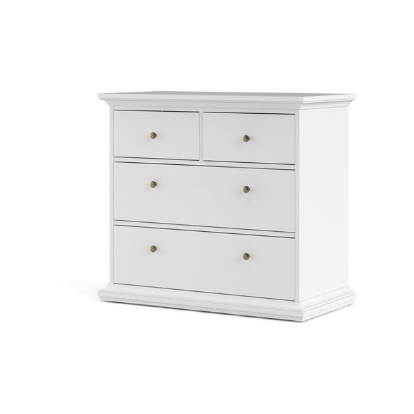 Bílá nízká komoda 96x87 cm Paris – Tvilum-image-2