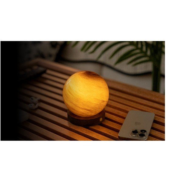 Tmavě hnědá světelná dekorace na USB ø 8 cm Sand Storm – Gingko-image-2