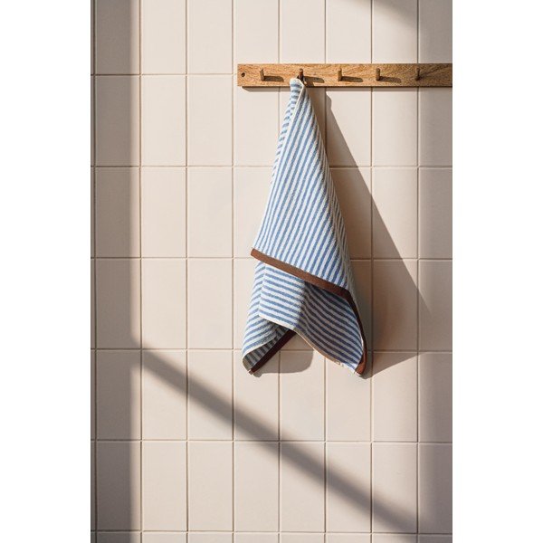 Hnědá/krémová froté bavlněná osuška 70x140 cm Gobo – noo.ma-image-4