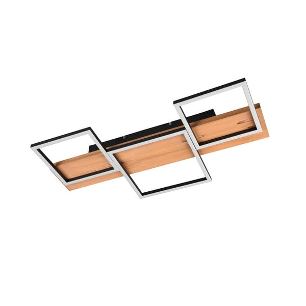 LED stmívatelné stropní svítidlo v černo-přírodní barvě 34x65 cm Harper – Trio-image-4