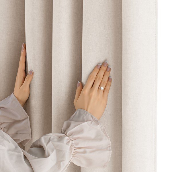 Krémový dimout závěs Calisto – Filumi-image-4