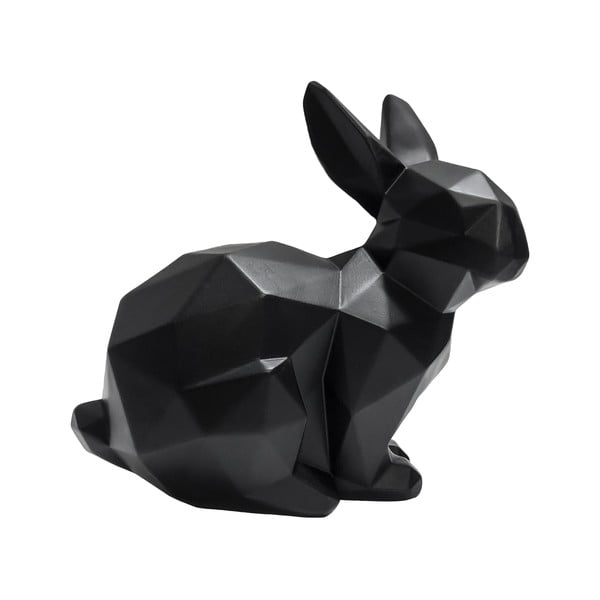 Matně černá soška PT LIVING Origami Bunny, výška 17 cm