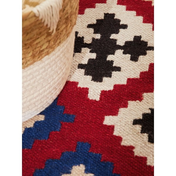 Červený oboustranný ručně tkaný vlněný běhoun 60x190 cm Kamal Rami – Nouristan-image-4