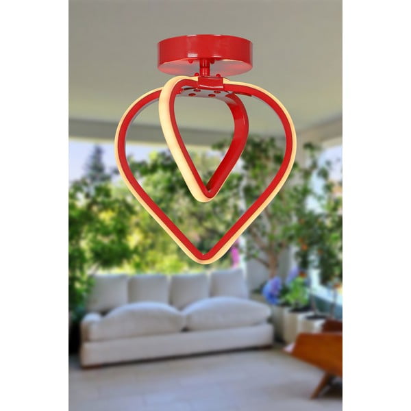 Červené kovové LED stropní svítidlo Sevinc – Squid Lighting-image-1