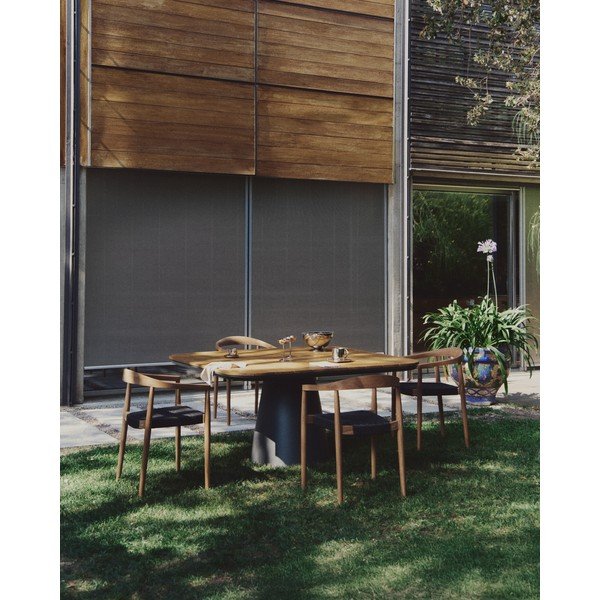 Černé dřevěné zahradní židle v sadě 4 ks Ydalia – Kave Home-image-4