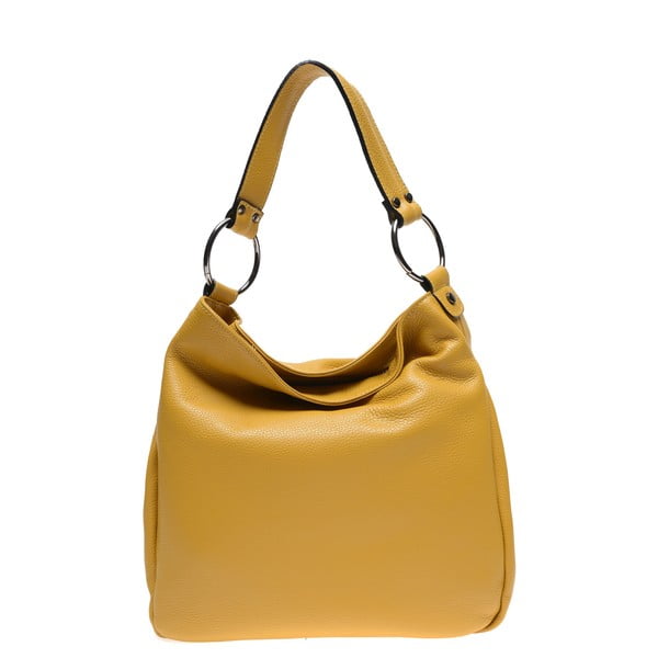Žlutá kožená kabelka Renata Corsi