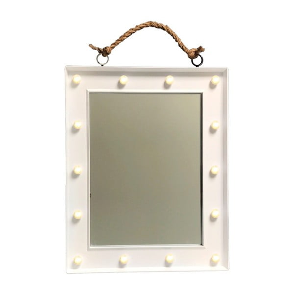 Závěsné zrcadlo v bílém rámu Maiko Colgar