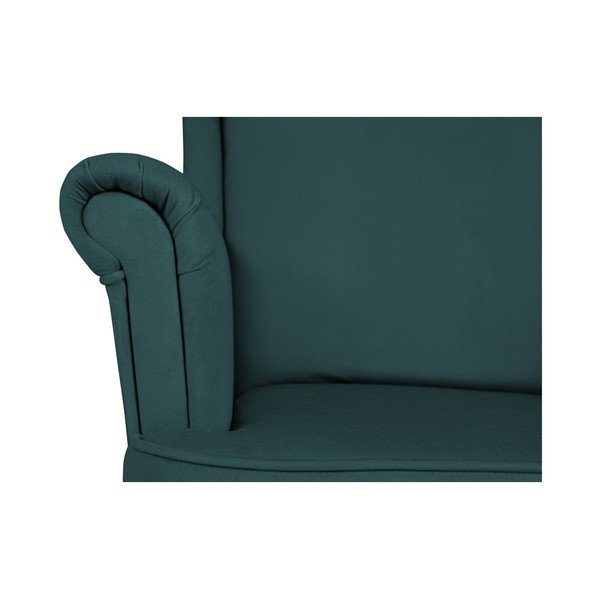 Tyrkysové křeslo ušák Micadoni Home Pirla-image-1