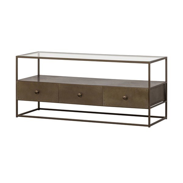 Kovový TV stolek ve zlaté barvě 115x50 cm Depart – BePureHome-image-2