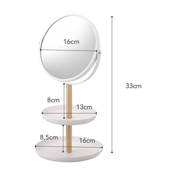 Kosmetické zrcadlo ø 17,5 cm Tosca – YAMAZAKI-image-3