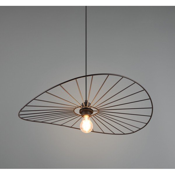Matně černé závěsné svítidlo ø 60 cm Chapeau – Reality-image-3