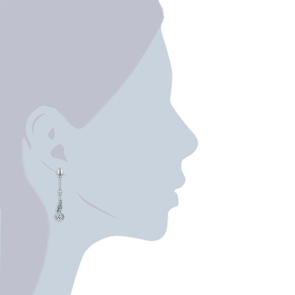 Postříbřené náušnice s krystaly Swarovski Saint Francis Crystals Garrie-image-2