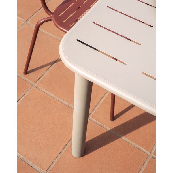 Ocelový zahradní jídelní stůl 90x180 cm Brai – Kave Home-image-3