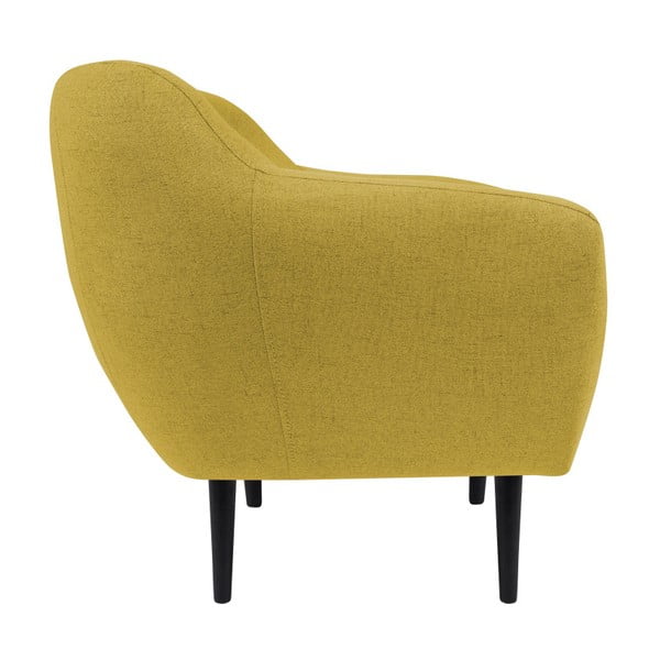 Žluté křeslo s hnědými nohami Mazzini Sofas Piemont-image-2