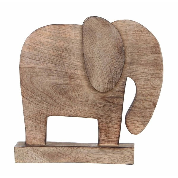 Dřevěná dekorace ve tvaru slona Mica Sculpture 