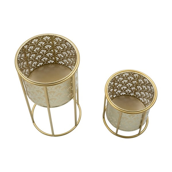Sada 2 stojanů na květináč ve zlaté barvě Mauro Ferretti Golvy, výška 40 cm-image-3