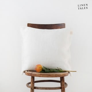 Lněný povlak na polštář 40x40 cm White – Linen Tales