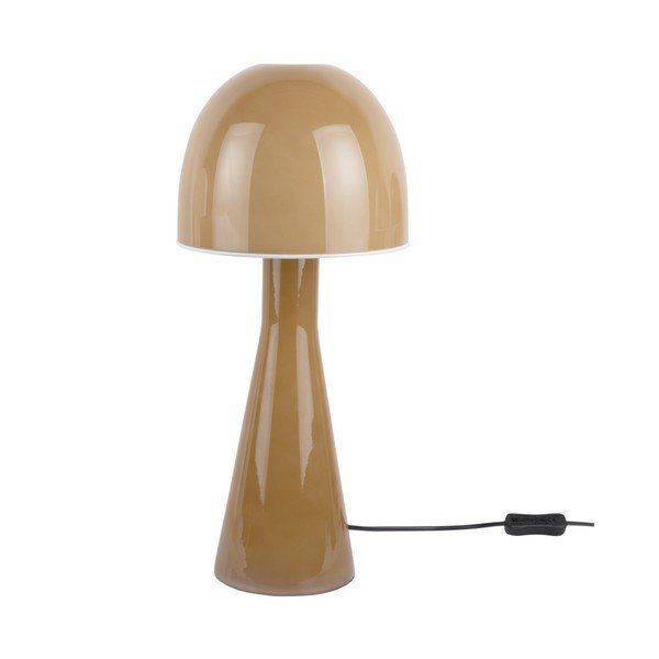 Okrově žlutá stolní lampa se skleněným stínidlem (výška 45 cm) Bombin – Leitmotiv