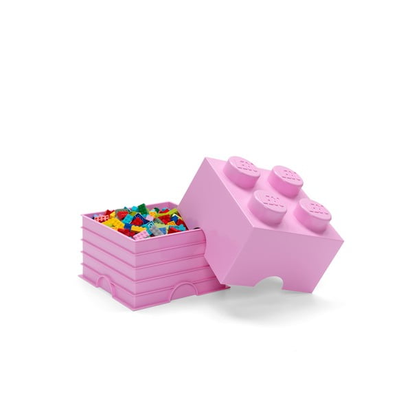 Světle růžový úložný box čtverec LEGO®-image-2
