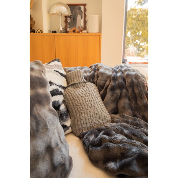 Šedá deka z mikroplyše 150x200 cm Wave – Tiseco Home Studio-image-4