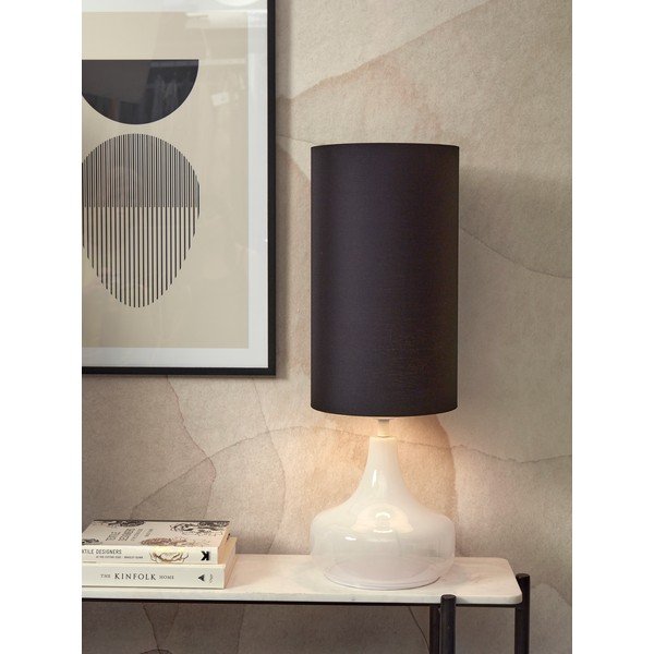 Černá stolní lampa s textilním stínidlem (výška 75 cm) Reykjavik – it's about RoMi-image-1