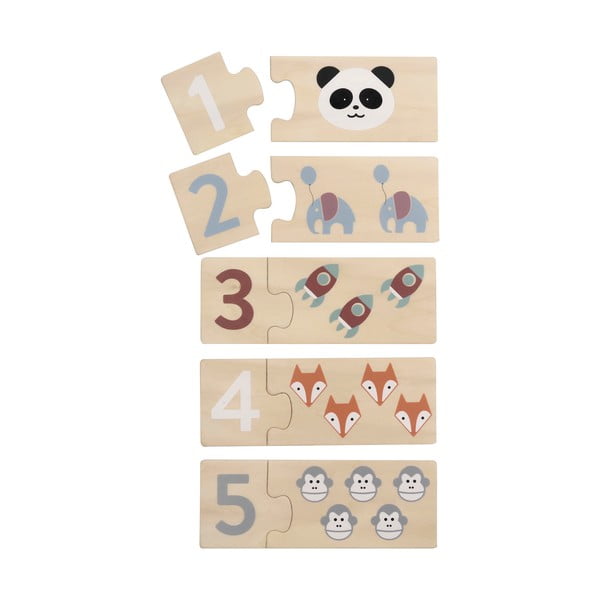 Dřevěné dětské puzzle (počet dílků 20) Numbers – Kindsgut