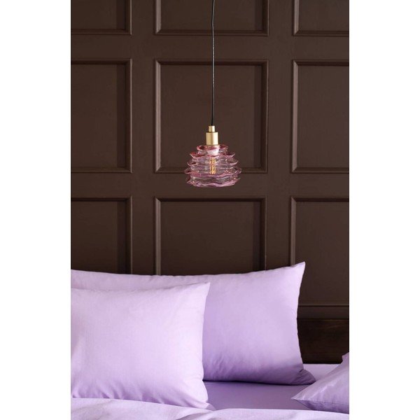 Růžové skleněné závěsné svítidlo ø 15 cm Fall – Jotex-image-2