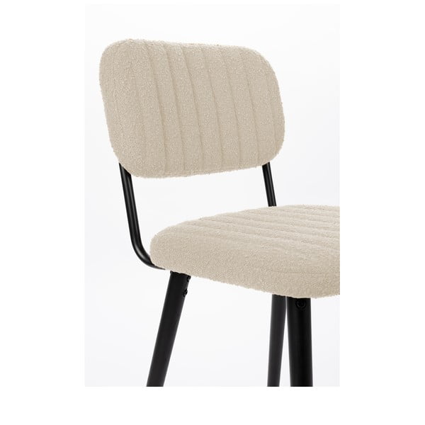 Krémová jídelní židle Jake – White Label-image-1