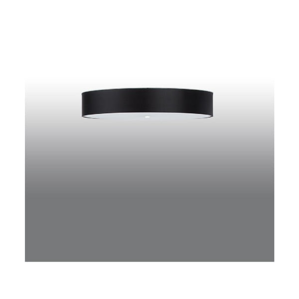 Černé stropní svítidlo se skleněným stínidlem ø 80 cm Herra – Sollux-image-2