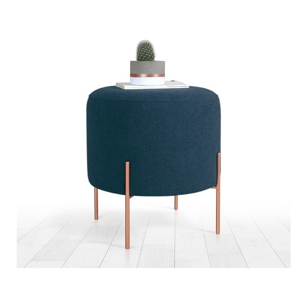 Tmavě modrý taburet Copper – Artie-image-3