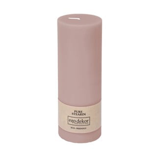 Pudrově růžová svíčka Eco candles by Ego dekor Friendly, doba hoření 60 h