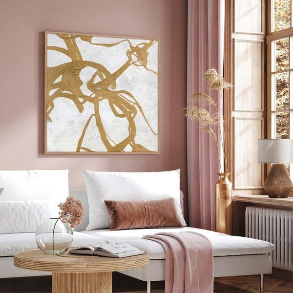 Ručně malovaný obraz 100x100 cm Goldplay – Malerifabrikken-image-2