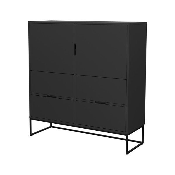 Černá komoda se 4 zásuvkami Tenzo Lipp-image-3