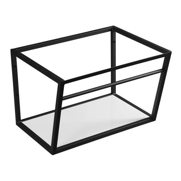 Bílý/černý ocelový závěsné podstavec pod umyvadlo 60x40 cm Ska – Sapho