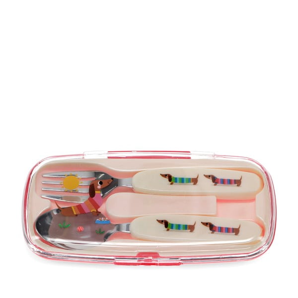 Nerezový dětský příbor 2 ks Sausage Dog – Rex London-image-4