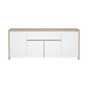 Bílá/v přírodní barvě komoda v dekoru dubu 197x84x48 cm Next – Tvilum