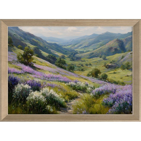 Tištěný obraz s rámem 75x56 cm Violet Hills – Styler