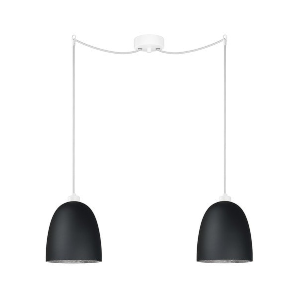 Dvojité světlo AWA Elementary black matte silver/white/white