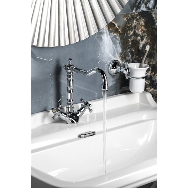 Stojánková umyvadlová baterie v leskle stříbrné barvě Antea – Sapho-image-1