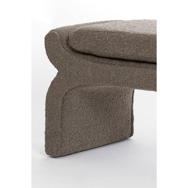 Hnědá lavice z textilie bouclé Nafya – Light & Living-image-4