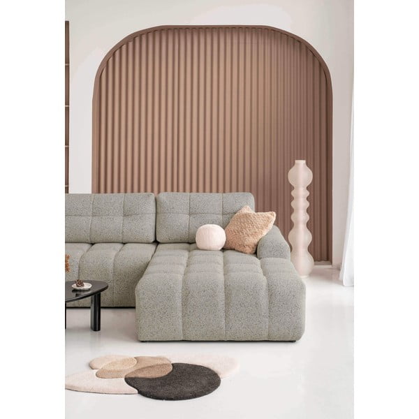 Světle hnědá rozkládací modulární rohová pohovka s úložným prostorem (pravý roh) Lulu – Miuform-image-3